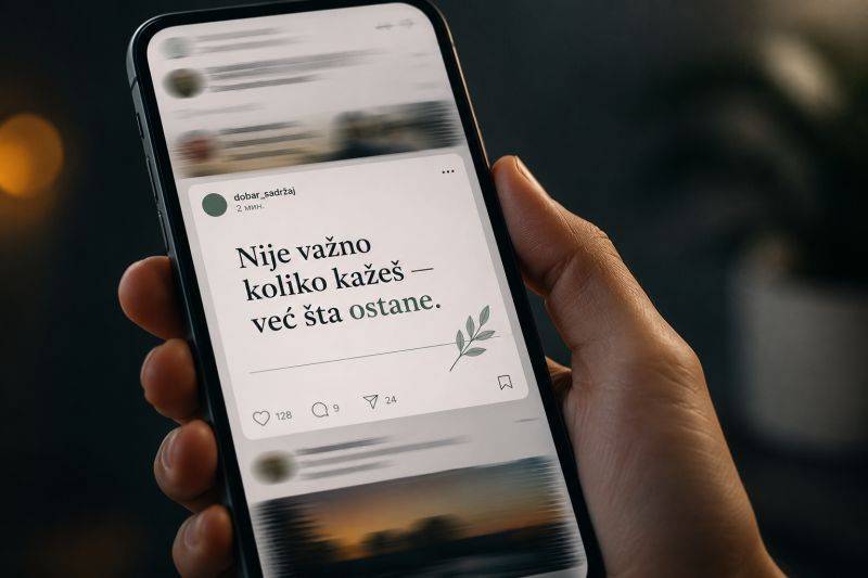 Content marketing u 2026: Manje teksta, više uticaja